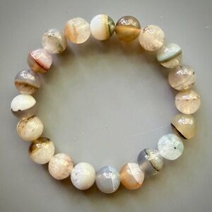 Phantom Quartz Crystal Handcrafted Bead Bracelet